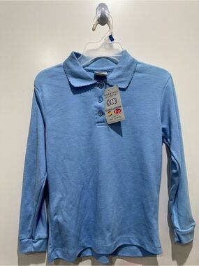 Cambridge Classics Kids' Long Sleeve Polo Shirt - Light Blue